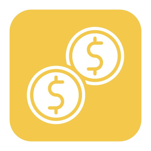 Imagen vectorial del icono de la moneda Se puede utilizar para la lavandería