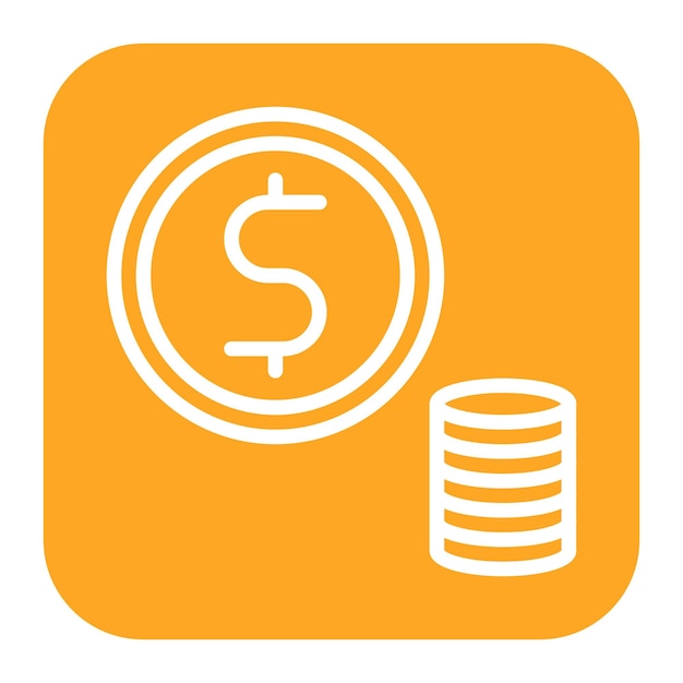 Imagen vectorial del icono de la moneda Se puede utilizar para el manejo de crisis