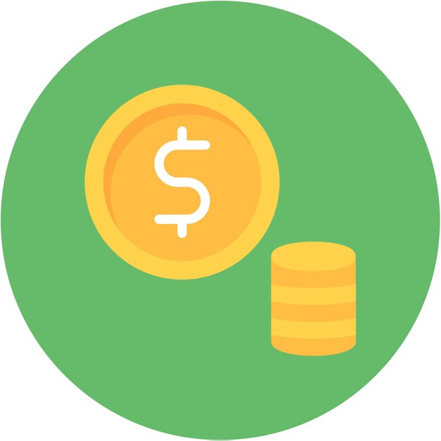 Imagen vectorial del icono de la moneda Se puede utilizar para el manejo de crisis
