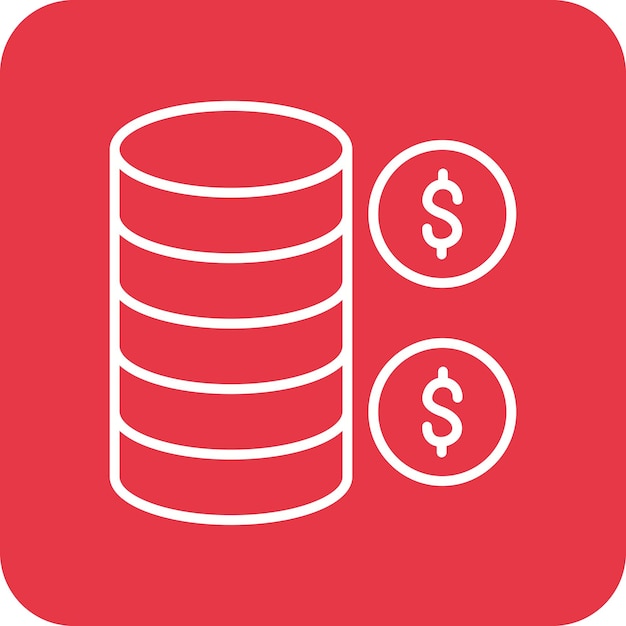 Imagen vectorial del icono de las monedas Se puede utilizar para negocios
