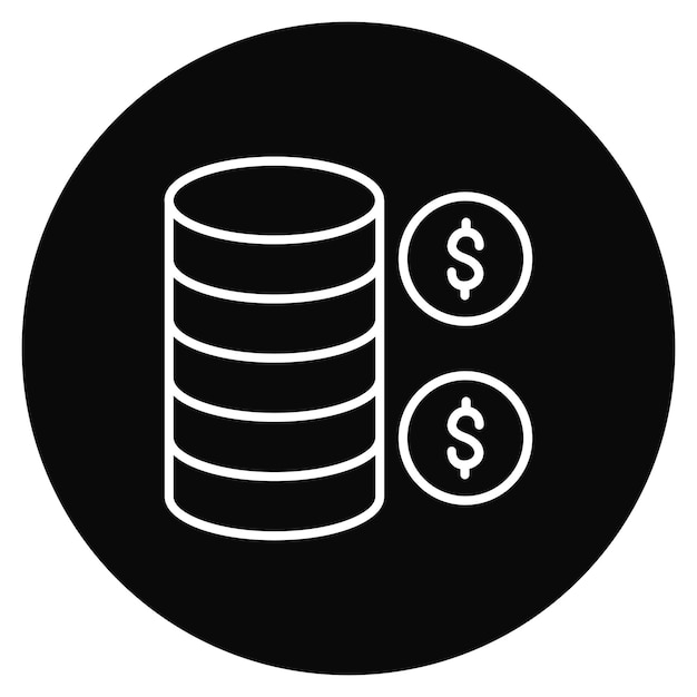 Imagen vectorial del icono de las monedas Se puede utilizar para negocios