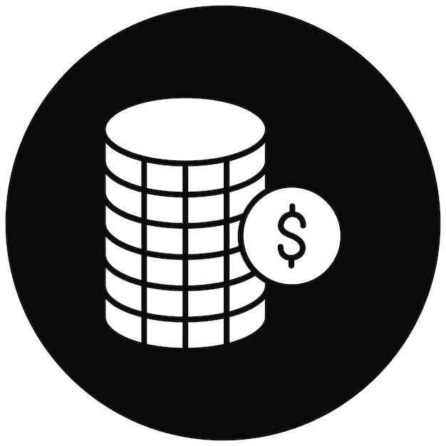 Imagen vectorial del icono de las monedas Se puede utilizar para la puesta en marcha de negocios
