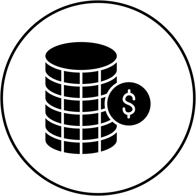 Imagen vectorial del icono de las monedas Se puede utilizar para la puesta en marcha de negocios