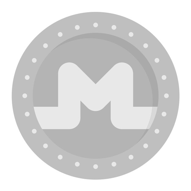 Imagen vectorial del icono de Monero Se puede usar para la criptomoneda
