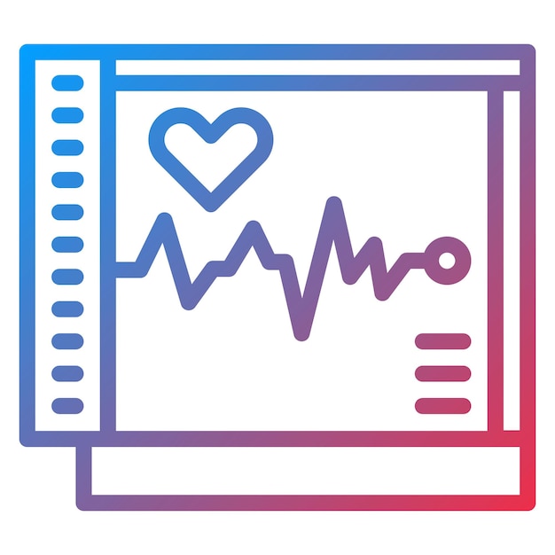 Imagen vectorial del icono del monitor Holter Se puede utilizar para cardiología