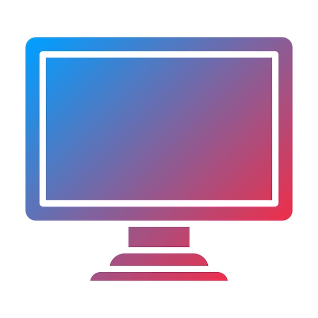 Imagen vectorial del icono del monitor Se puede utilizar para computadora y hardware