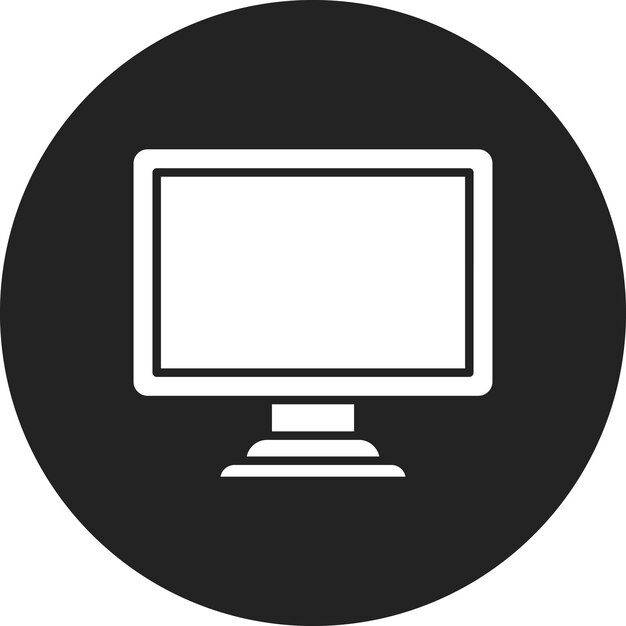Imagen vectorial del icono del monitor Se puede utilizar para computadora y hardware