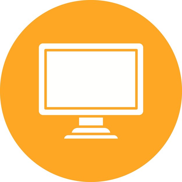 Imagen vectorial del icono del monitor Se puede utilizar para computadora y hardware