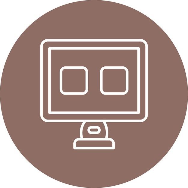 Imagen vectorial del icono del monitor Se puede utilizar para Comunicación y Medios