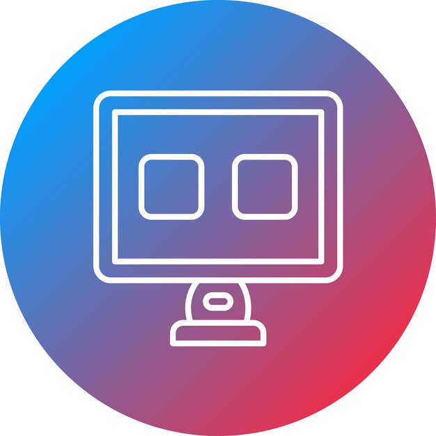 Imagen vectorial del icono del monitor Se puede utilizar para Comunicación y Medios