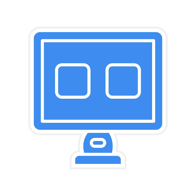 Imagen vectorial del icono del monitor Se puede utilizar para Comunicación y Medios