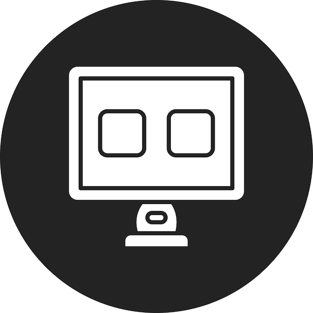 Imagen vectorial del icono del monitor Se puede utilizar para Comunicación y Medios