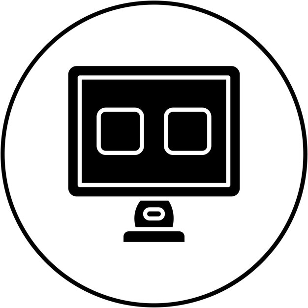 Imagen vectorial del icono del monitor Se puede utilizar para Comunicación y Medios