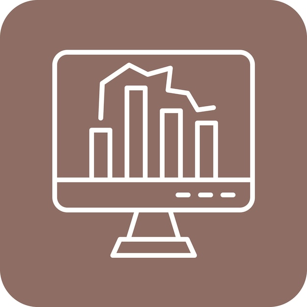 Imagen vectorial de icono de monitoreo de análisis Se puede utilizar para el marketing en línea