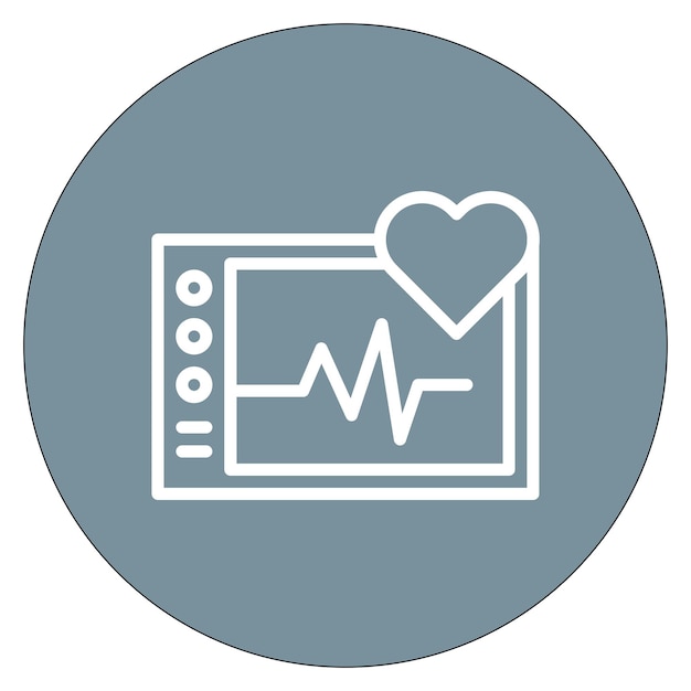 Imagen vectorial del icono de monitoreo del corazón Se puede utilizar para el hogar de ancianos