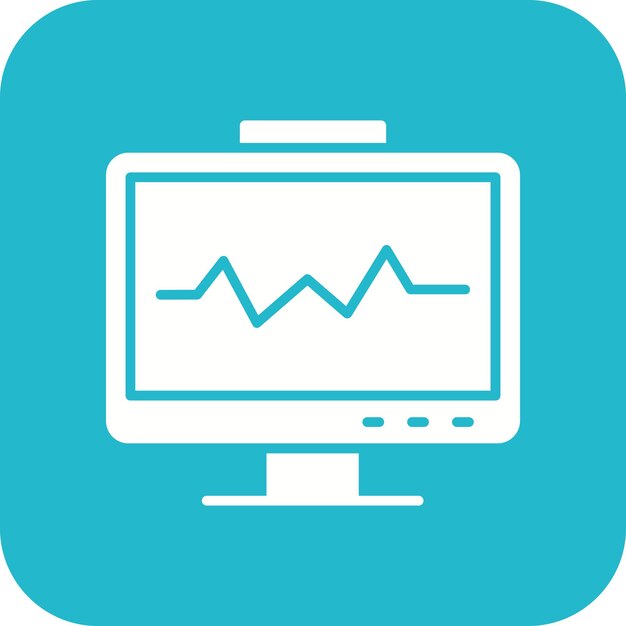 Imagen vectorial del icono de monitoreo del corazón Se puede utilizar para la medicina