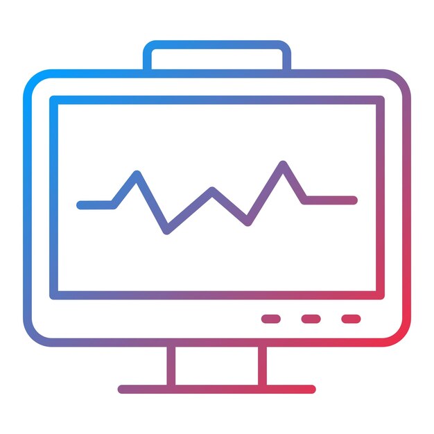 Imagen vectorial del icono de monitoreo del corazón Se puede utilizar para la medicina
