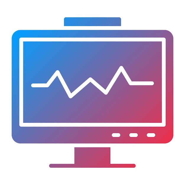 Imagen vectorial del icono de monitoreo del corazón Se puede utilizar para la medicina