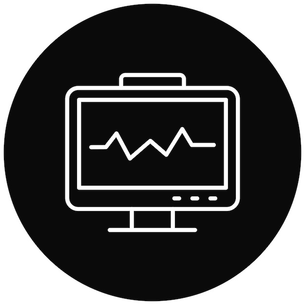 Imagen vectorial del icono de monitoreo del corazón Se puede utilizar para la medicina