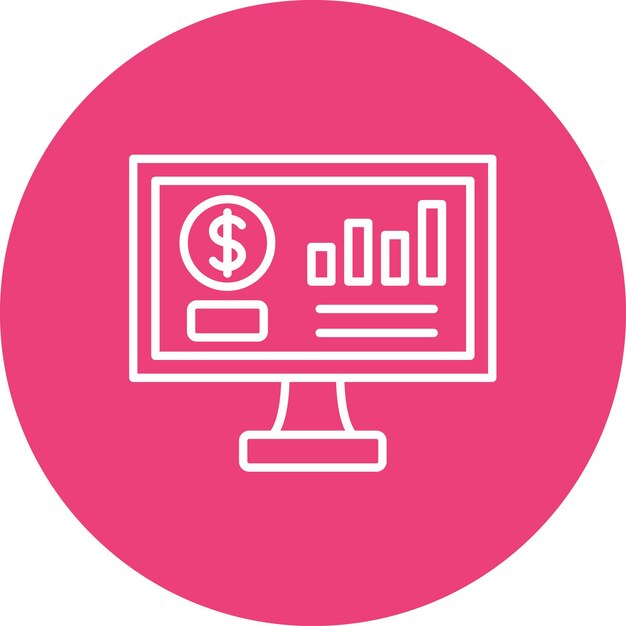 Imagen vectorial de icono de monitoreo Se puede utilizar para banca y finanzas