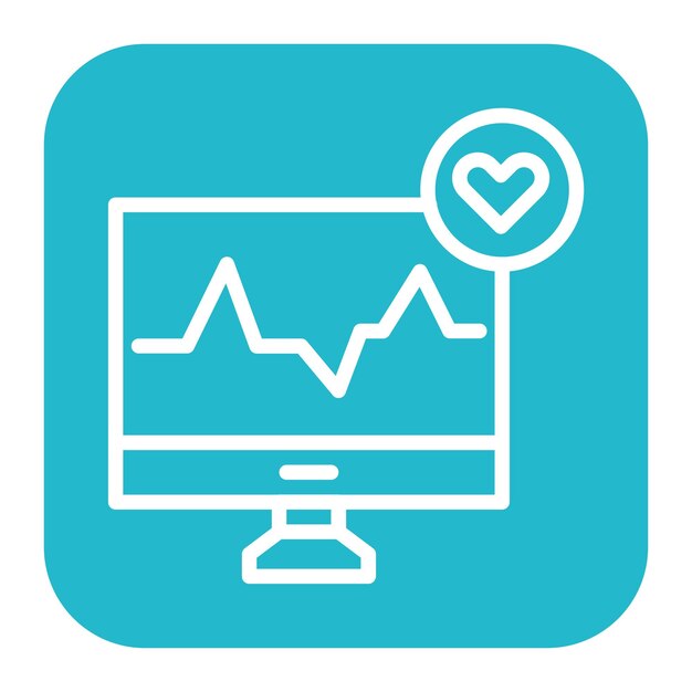 Imagen vectorial de icono de monitoreo de salud Se puede utilizar para el cuidado de ancianos