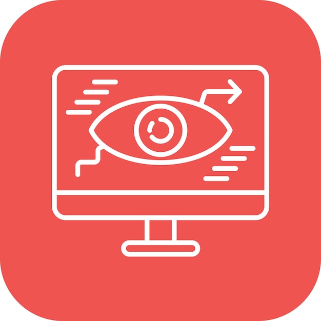 Imagen vectorial de icono de monitoreo web Se puede utilizar para alojamiento web