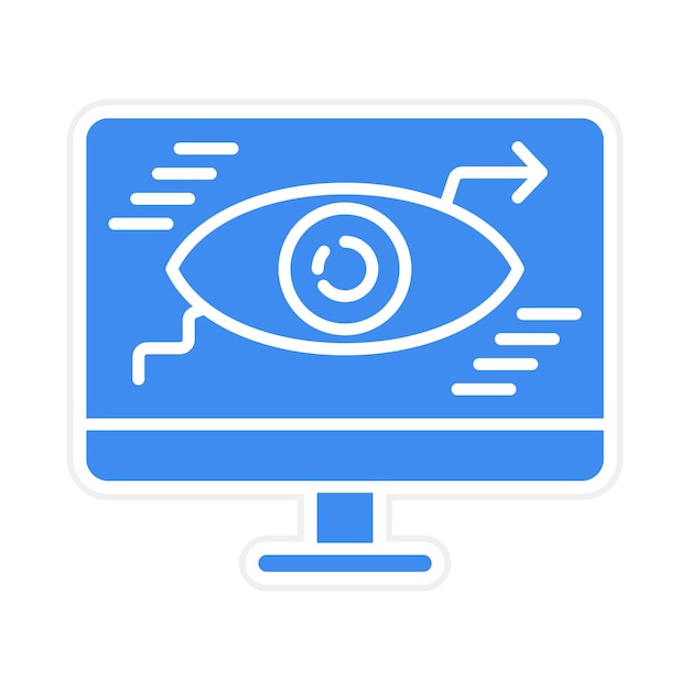 Imagen vectorial de icono de monitoreo web Se puede utilizar para alojamiento web