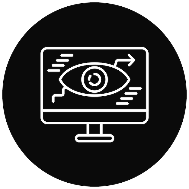 Imagen vectorial de icono de monitoreo web Se puede utilizar para alojamiento web