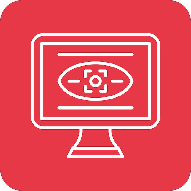 Imagen vectorial del icono de los monitores de seguridad Se puede utilizar para la protección y la seguridad