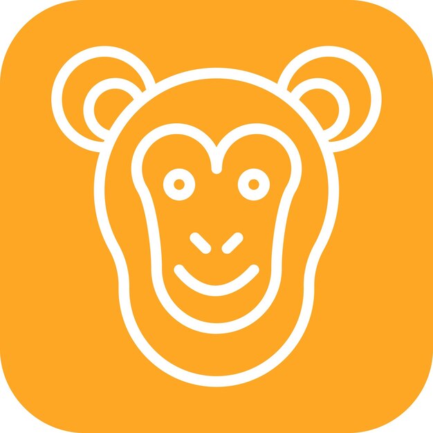 La imagen vectorial del icono del mono se puede usar para Rainforest