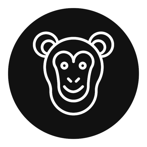 La imagen vectorial del icono del mono se puede usar para Rainforest