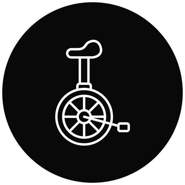 Imagen vectorial de icono de monociclo Se puede usar para atletismo