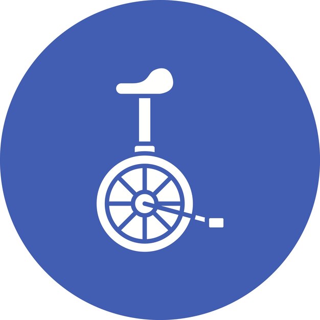 Imagen vectorial de icono de monociclo Se puede usar para atletismo
