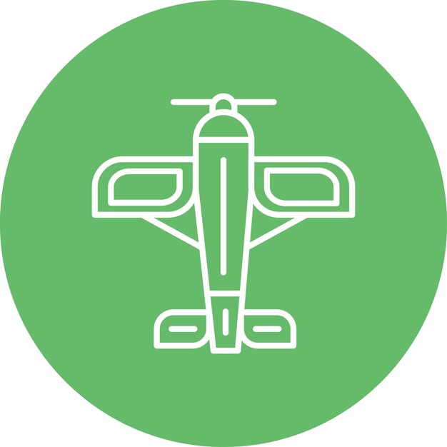 Imagen vectorial de icono de monoplano Se puede utilizar para la aviación