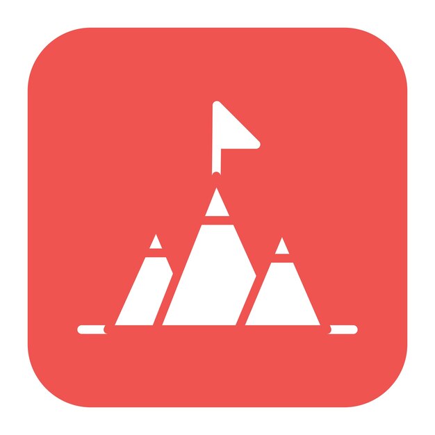 Imagen vectorial del icono de la montaña Se puede usar para logros