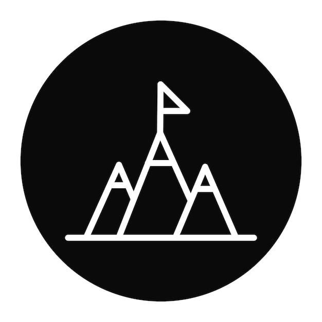 Imagen vectorial del icono de la montaña Se puede usar para logros