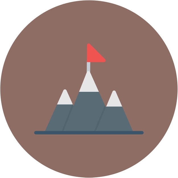 Imagen vectorial del icono de la montaña Se puede usar para logros