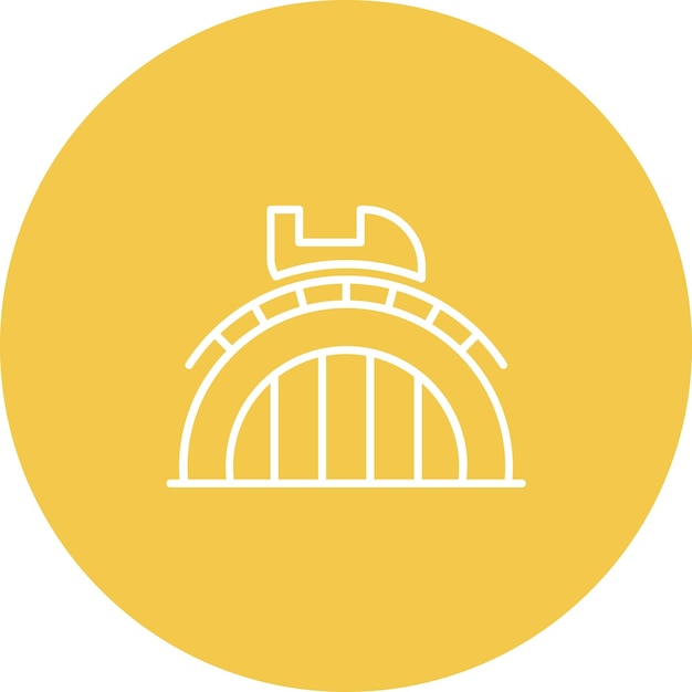 Imagen vectorial del icono de la montaña rusa Se puede usar para el parque de atracciones