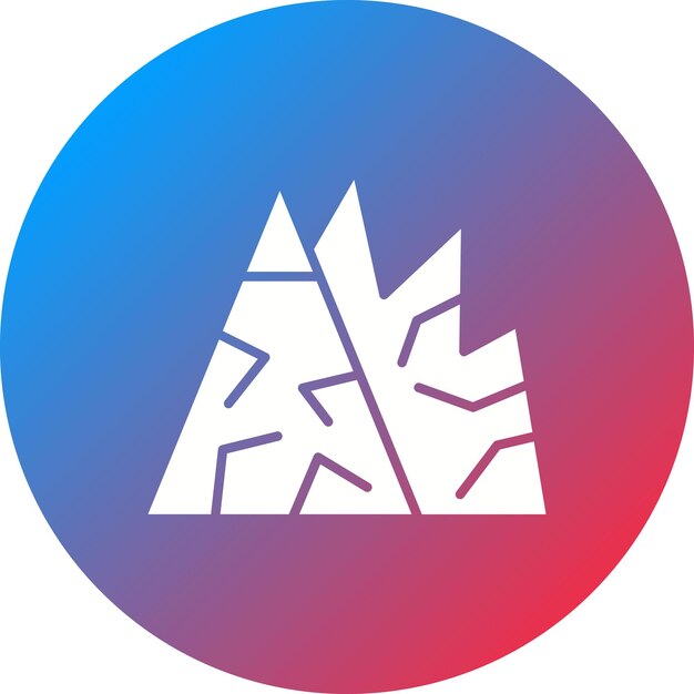 La imagen vectorial del icono de las montañas se puede usar para el clima