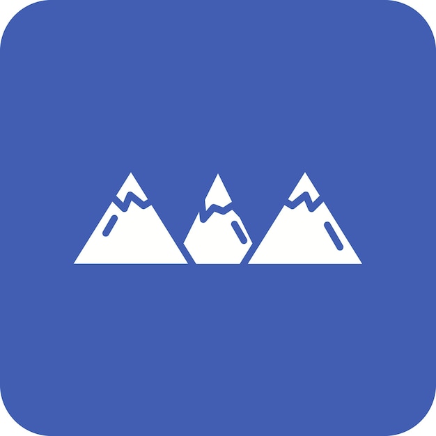Vector la imagen vectorial del icono de las montañas rocosas se puede usar para pirate