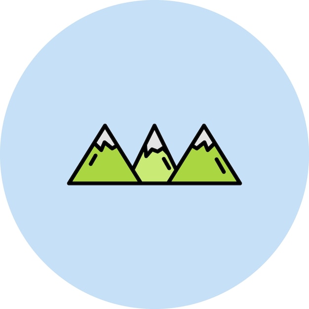 La imagen vectorial del icono de las Montañas Rocosas se puede usar para Pirate