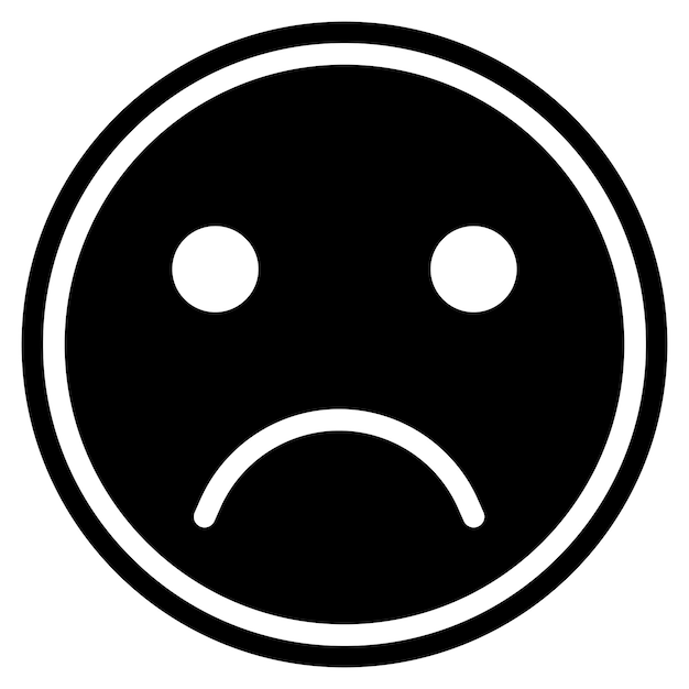 Imagen vectorial de icono de moral baja Se puede usar para Burnout