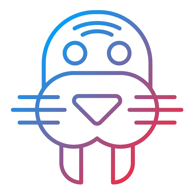 La imagen vectorial del icono de la morsa se puede usar para In The Wild