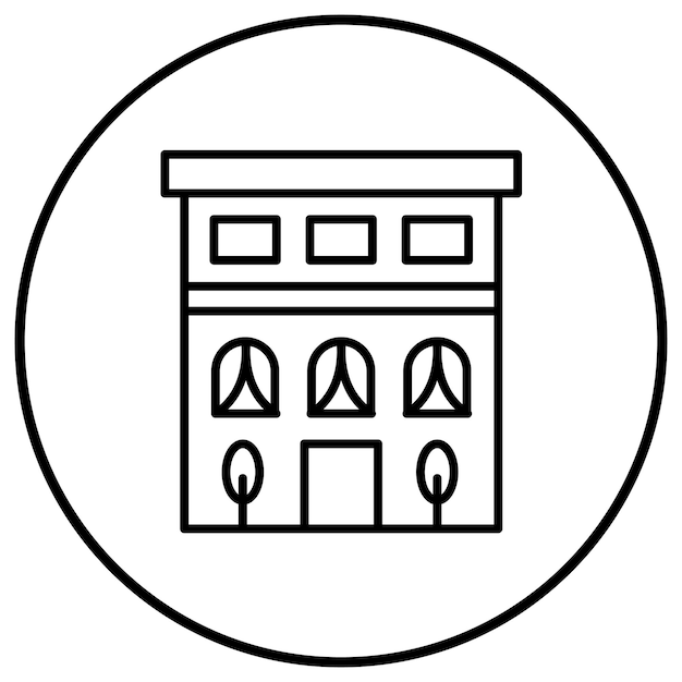Imagen vectorial del icono del motel Se puede utilizar para la gestión del hotel