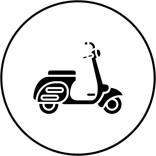 Imagen vectorial de icono de motocicleta Se puede usar para catering