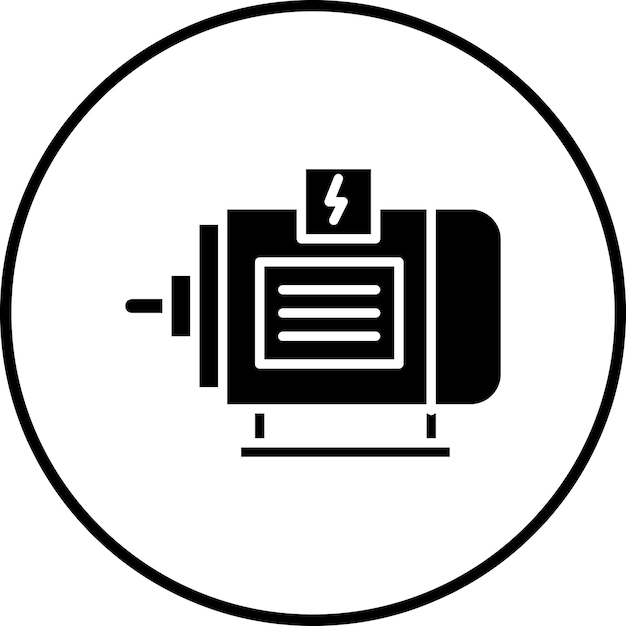 Imagen vectorial del icono del motor Ac Puede utilizarse para circuitos eléctricos