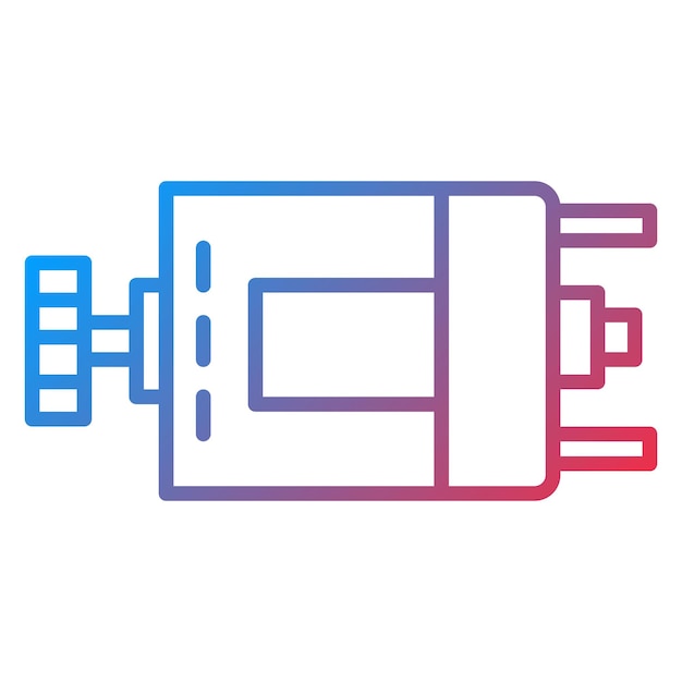 Imagen vectorial del icono del motor dc puede utilizarse para circuitos eléctricos