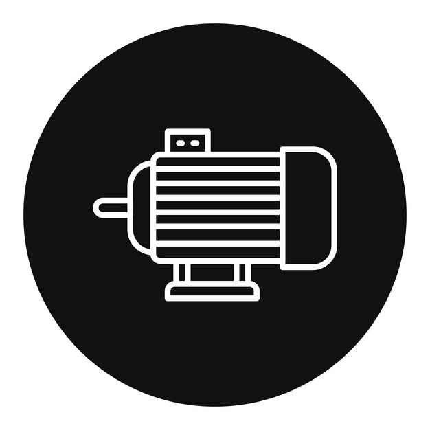 Imagen vectorial del icono del motor Se puede utilizar para circuitos eléctricos