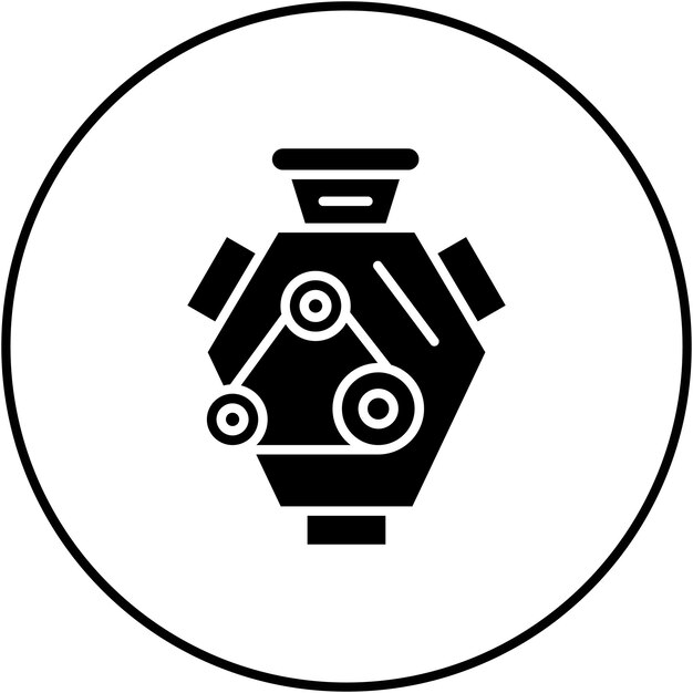 Imagen vectorial del icono del motor Se puede utilizar para la reparación de automóviles
