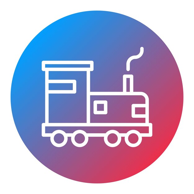 Imagen vectorial del icono del motor de vapor Se puede utilizar para el ferrocarril